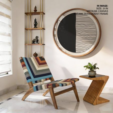 Minimalist Divided Circle Stars Waves – Home Decor