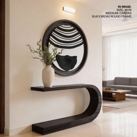 Abstract Black and White Stripes – Wall Painting