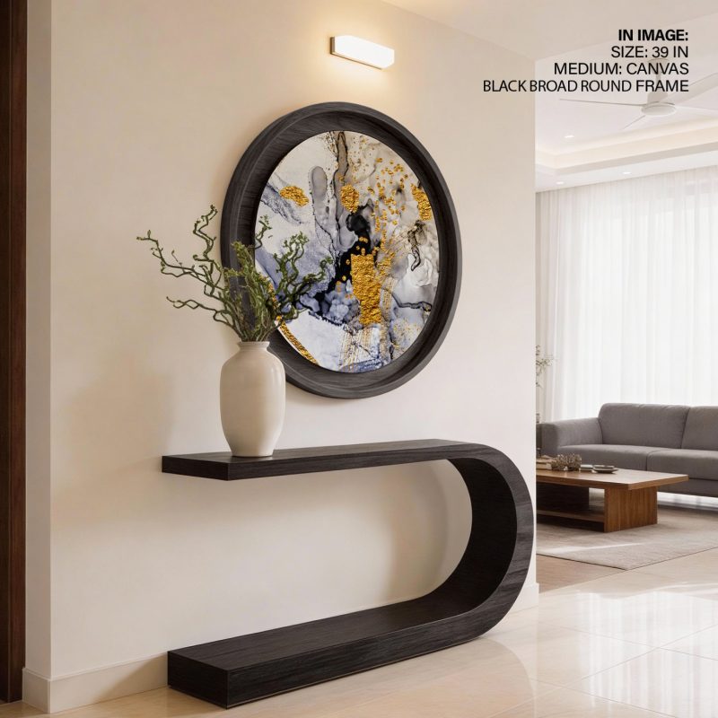 Abstract Monochromatic Gold – Wall Hanging