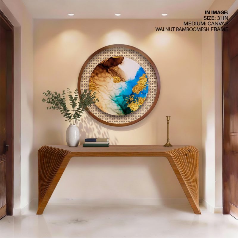 Abstract Fluid Forms Gold Accents – Wall Painting