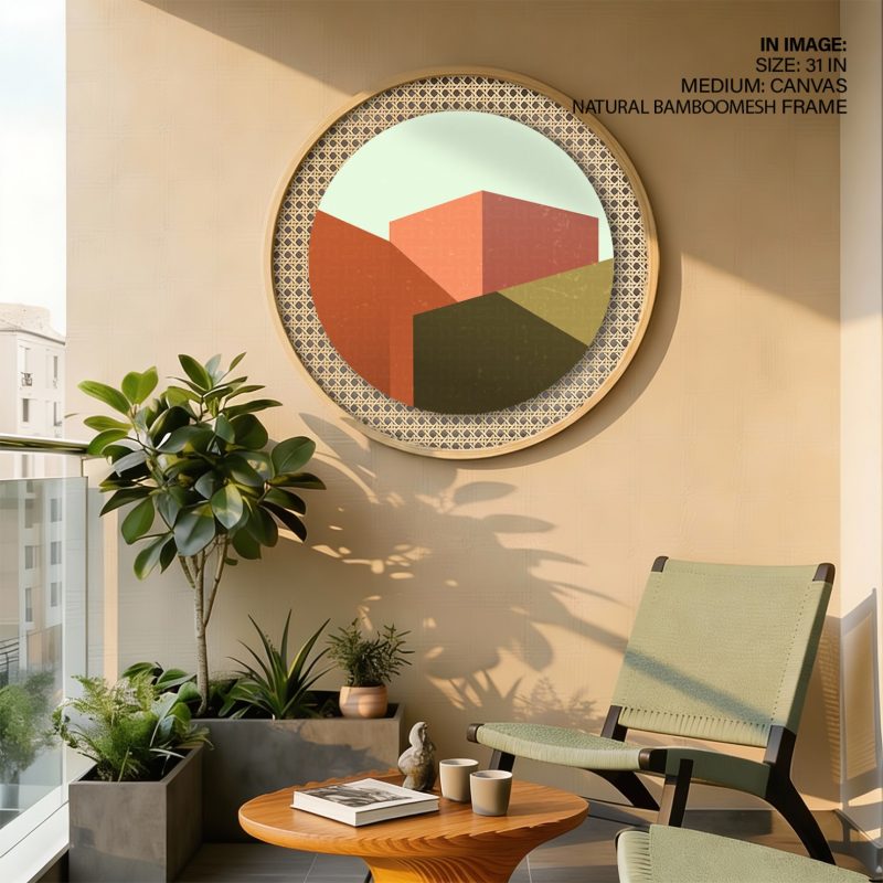 Abstract Geometric Shapes Earthy Tones – Home Decor