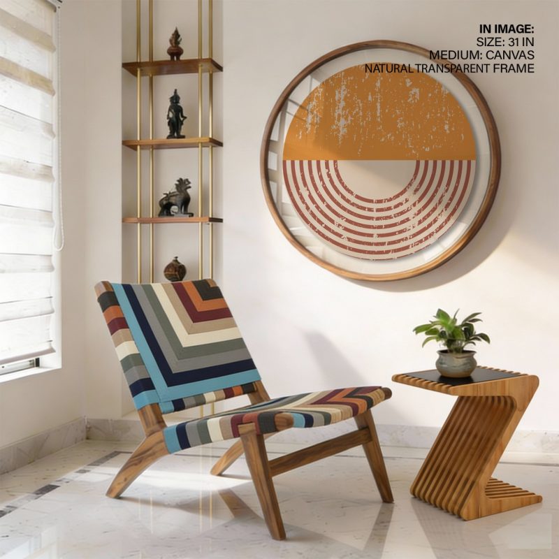 Abstract Distressed Geometric Shapes – Wall Painting
