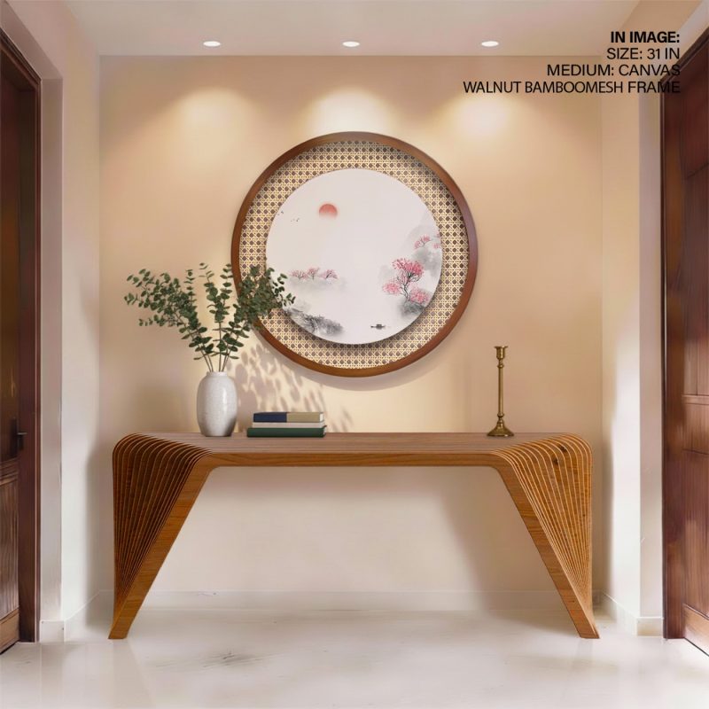 Oriental Red Sun Landscape – Wall Decor