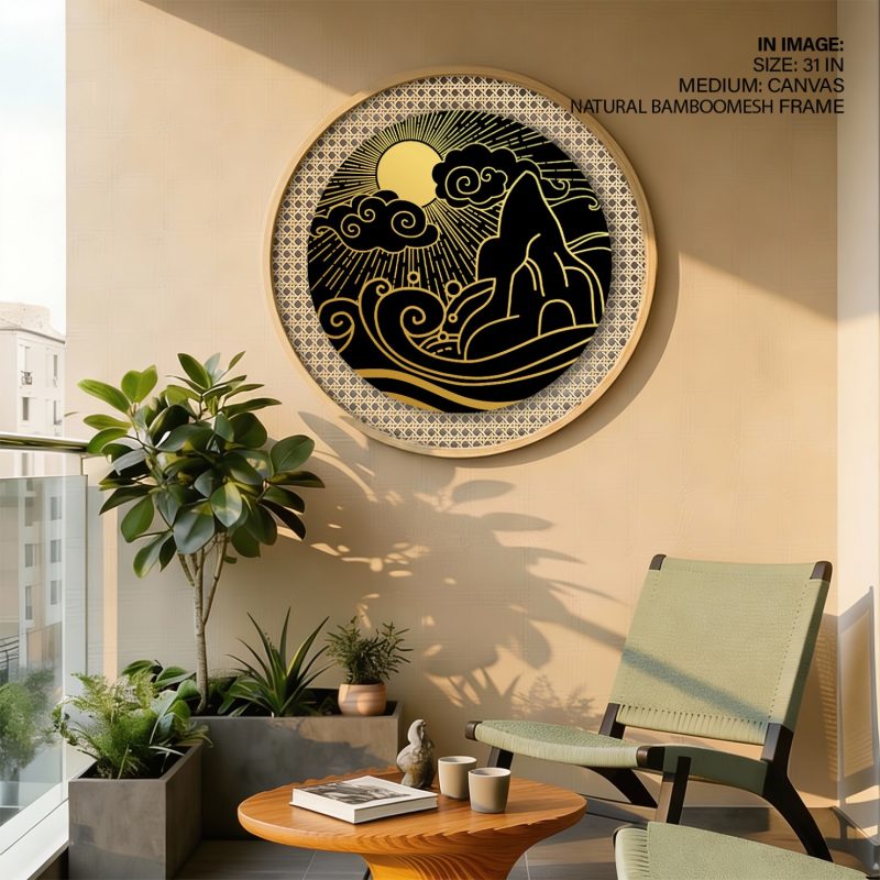 Art Deco Sky Mountain Water – Wall Decor