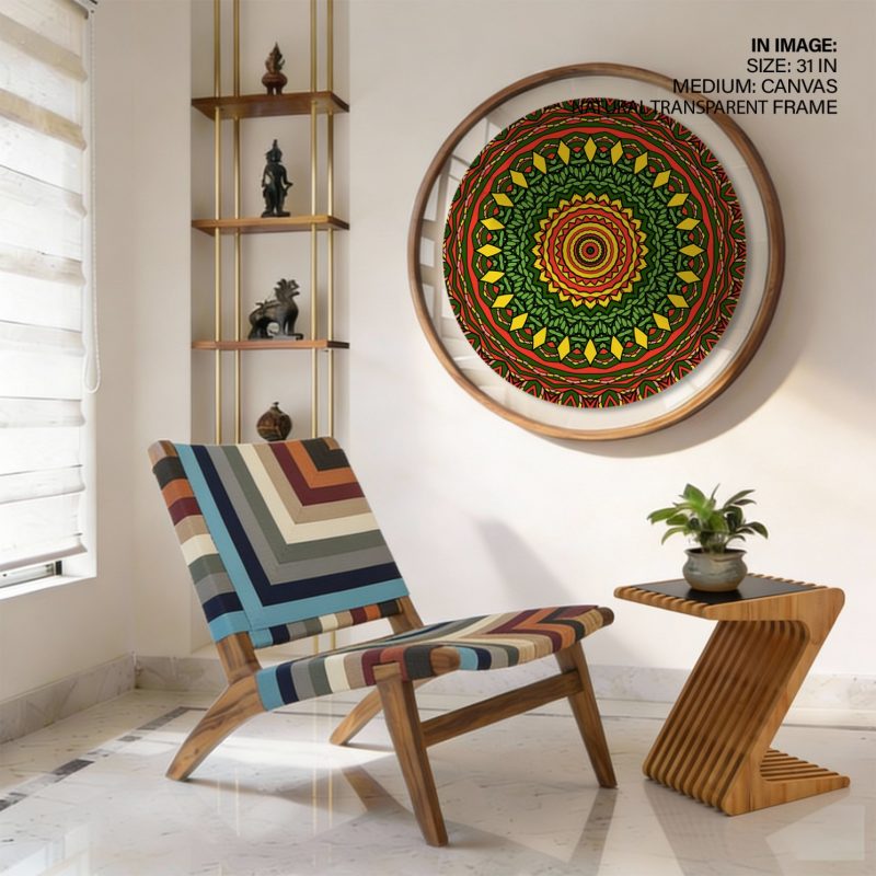 Mandala Red Green Yellow Patterns – Wall Painting