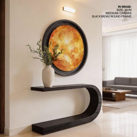 Abstract Golden Orange Light Burst – Wall Decor