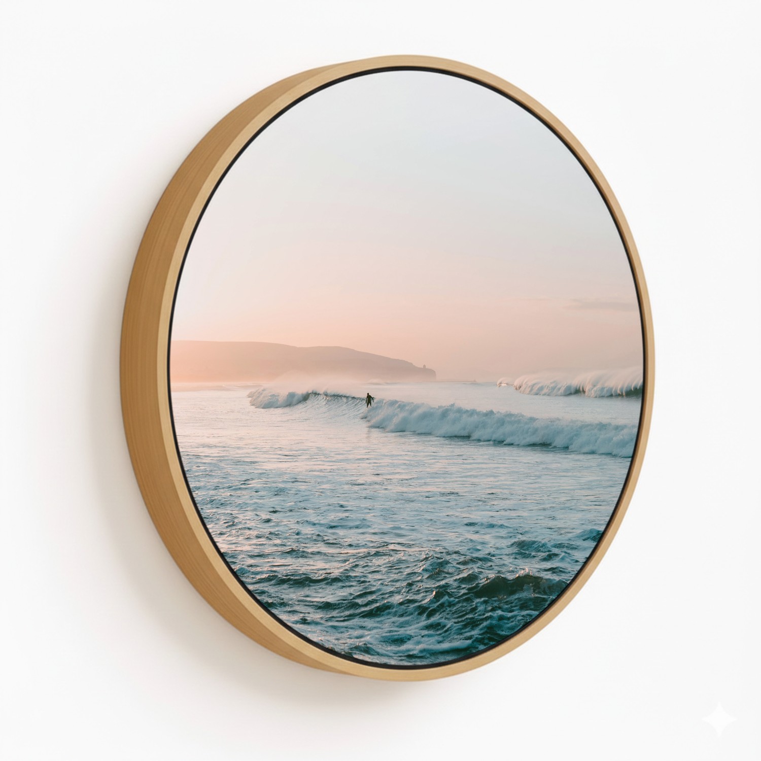 Seascapes - Circular Wooden Frames - CHOOSE SIZE: 
