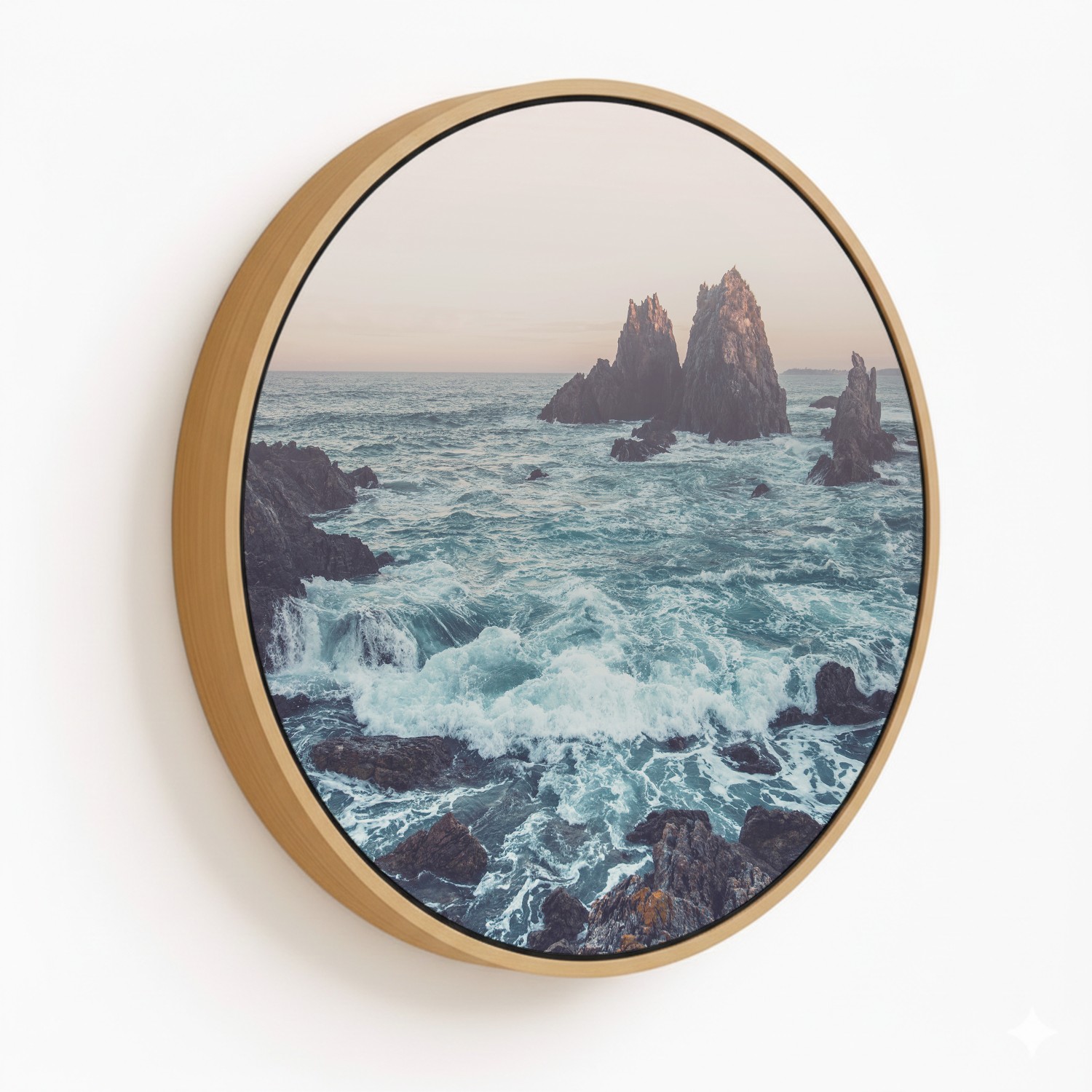 Rocky seascapes - Circular Wooden Frames - CHOOSE 