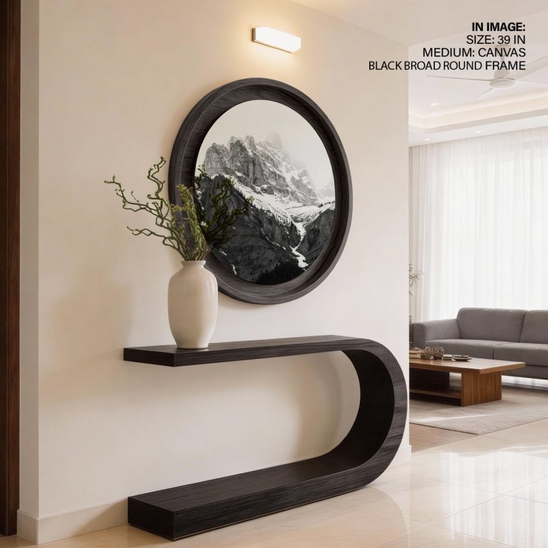 Nature Black White Mountains Mist – Home Decor