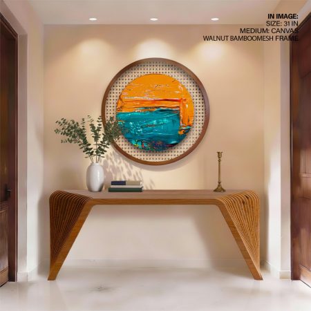 Chromatic abstract - Circular Wooden Frames