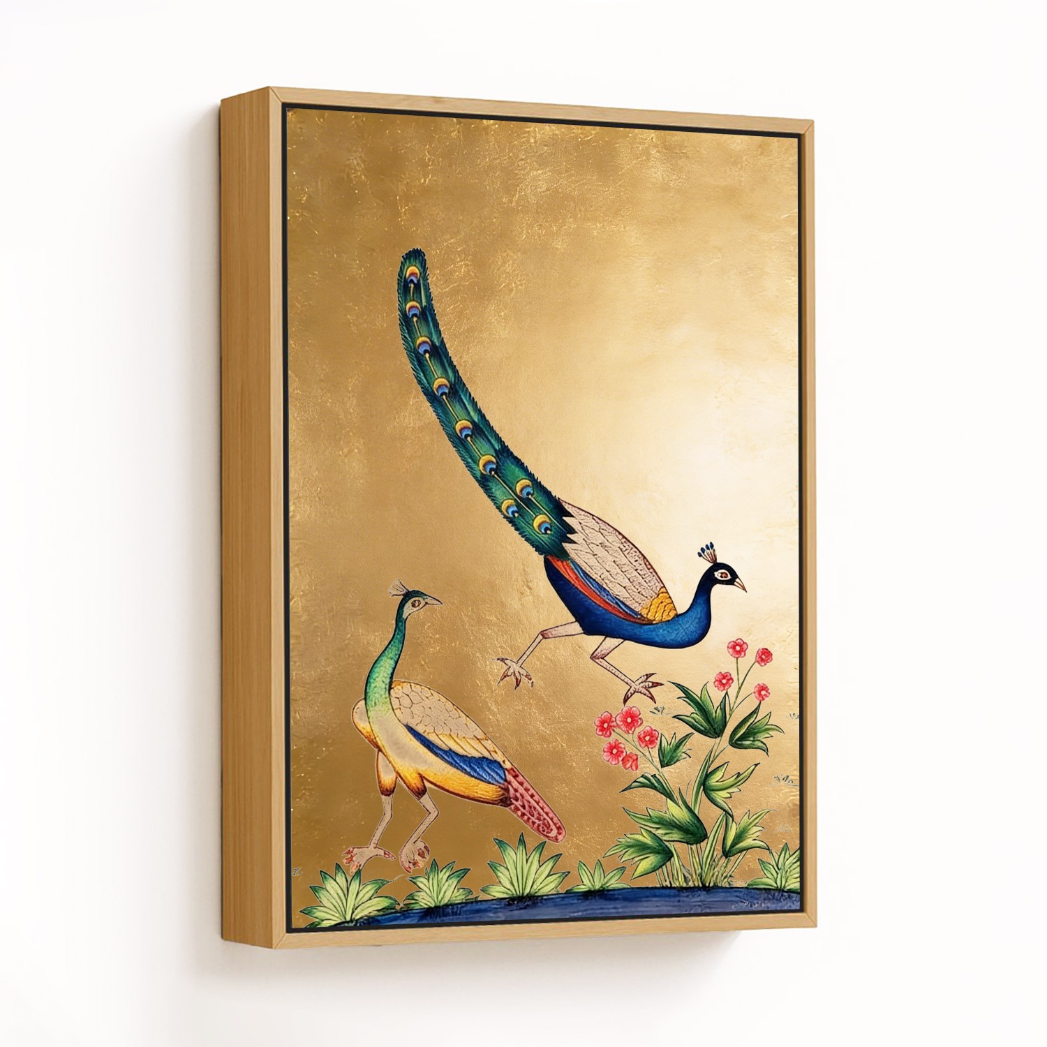 Majestic Peacocks in Gilded Paradise - CHOOSE SIZE