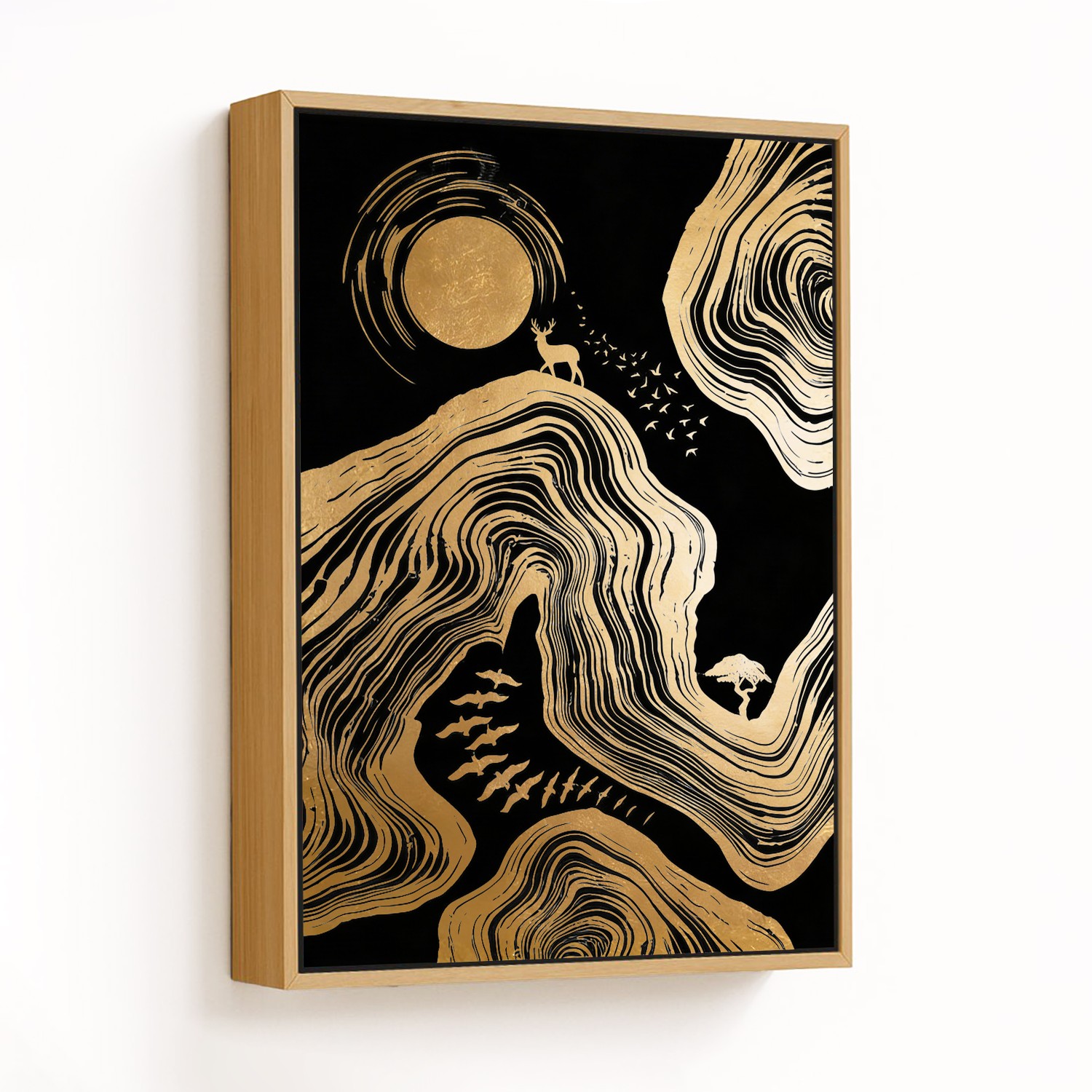 Lunar Stag in Golden Tranquility - CHOOSE SIZE: Ch