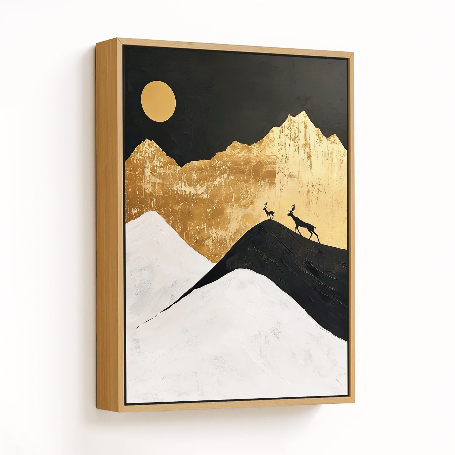 Ethereal Harmony in Black and Gold - CHOOSE SIZE: 