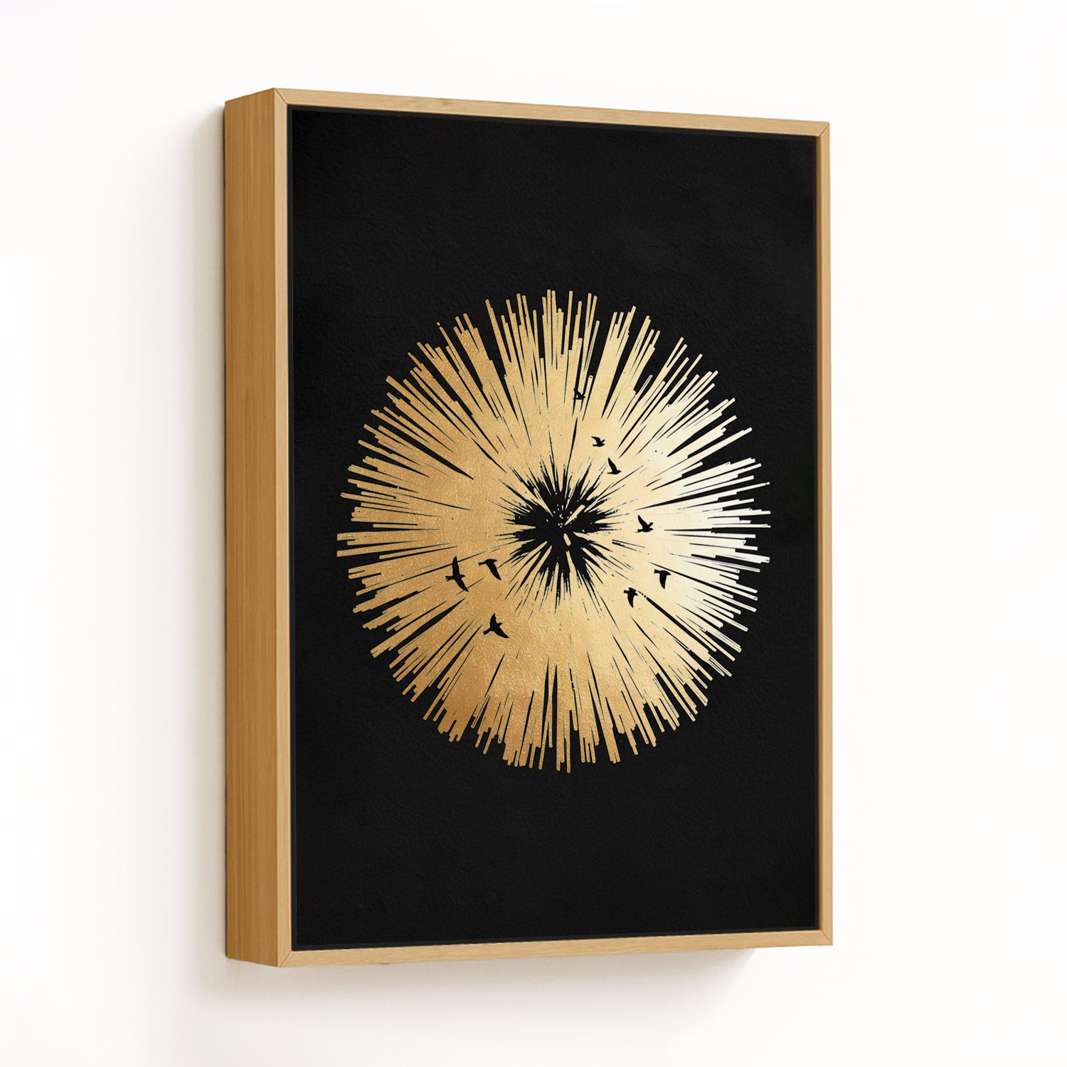 Golden Silhouette Burst - CHOOSE SIZE: Choose how 