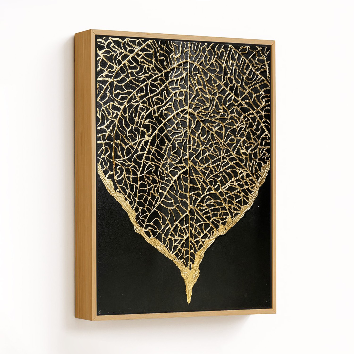 Elegant Midnight Leaves - CHOOSE SIZE: Choose how 