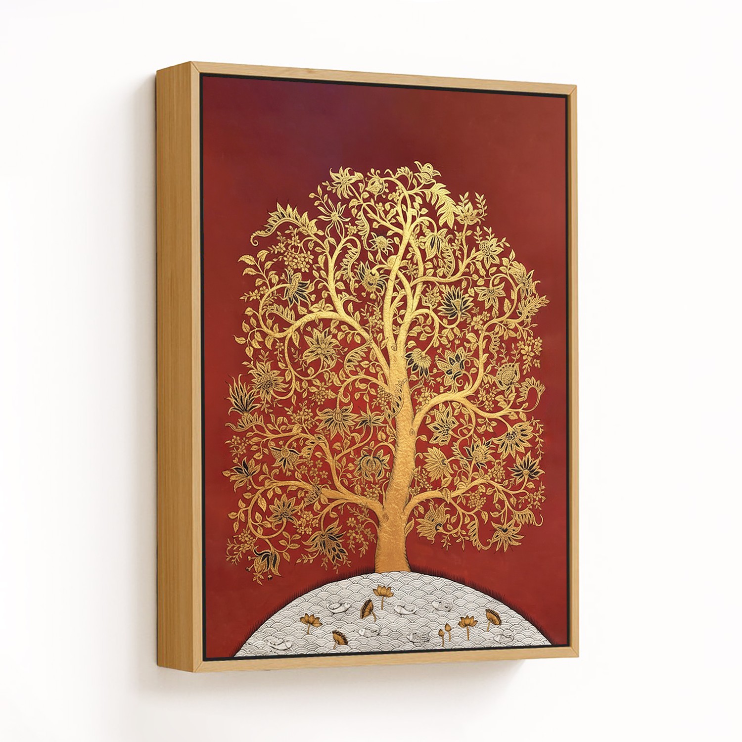 Golden Splendor Amidst Crimson - CHOOSE SIZE: Choo