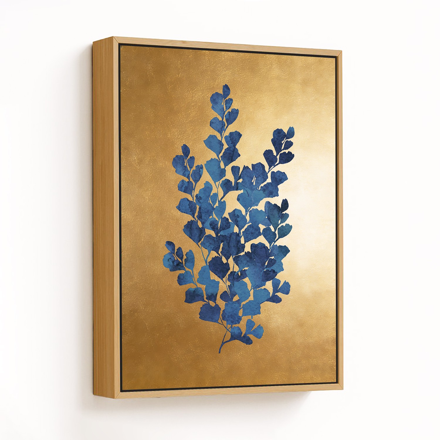 Azure Leaf Elegance - CHOOSE SIZE: Choose how big 