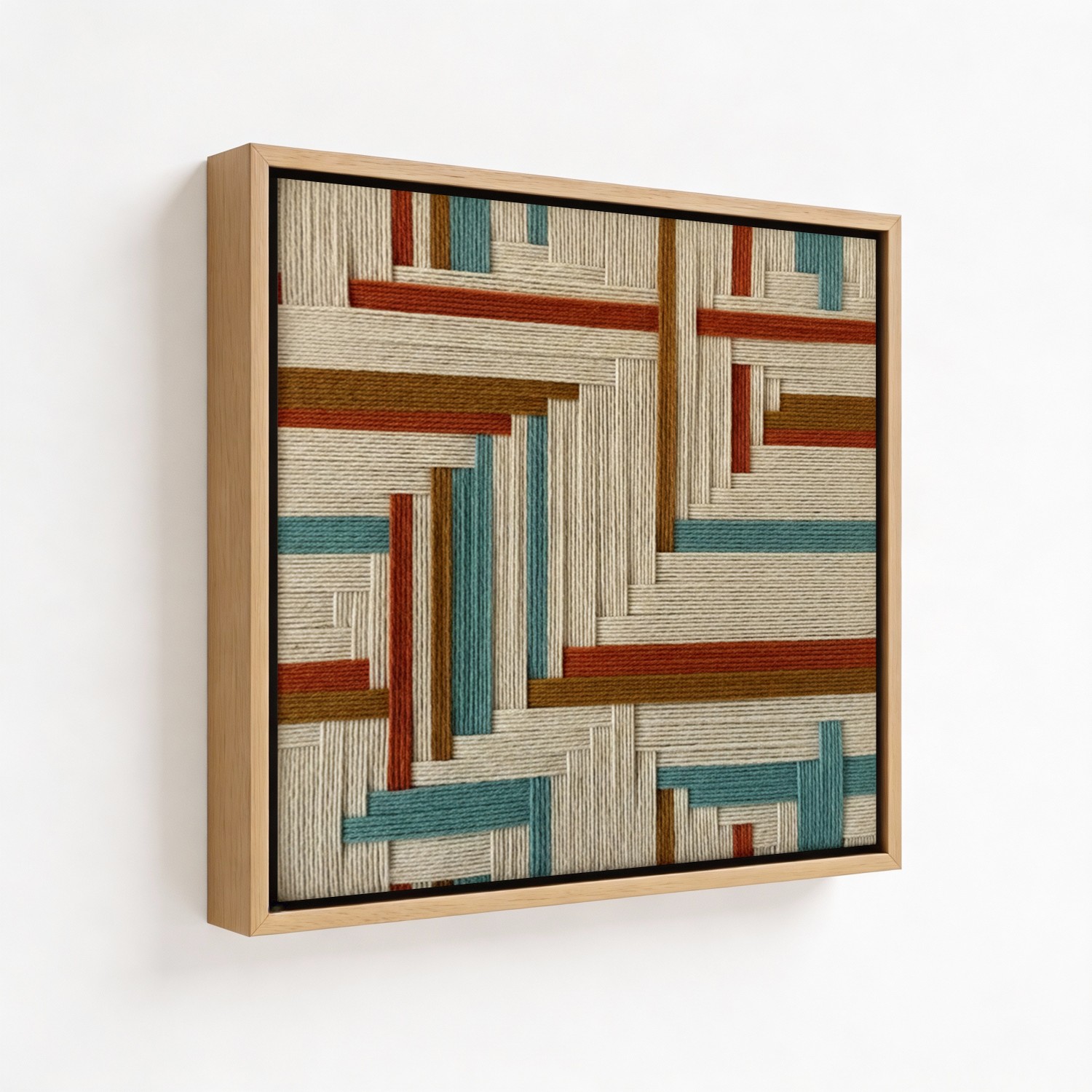 Depth of Interwoven Lines Macrame Yarn Wall Art - 