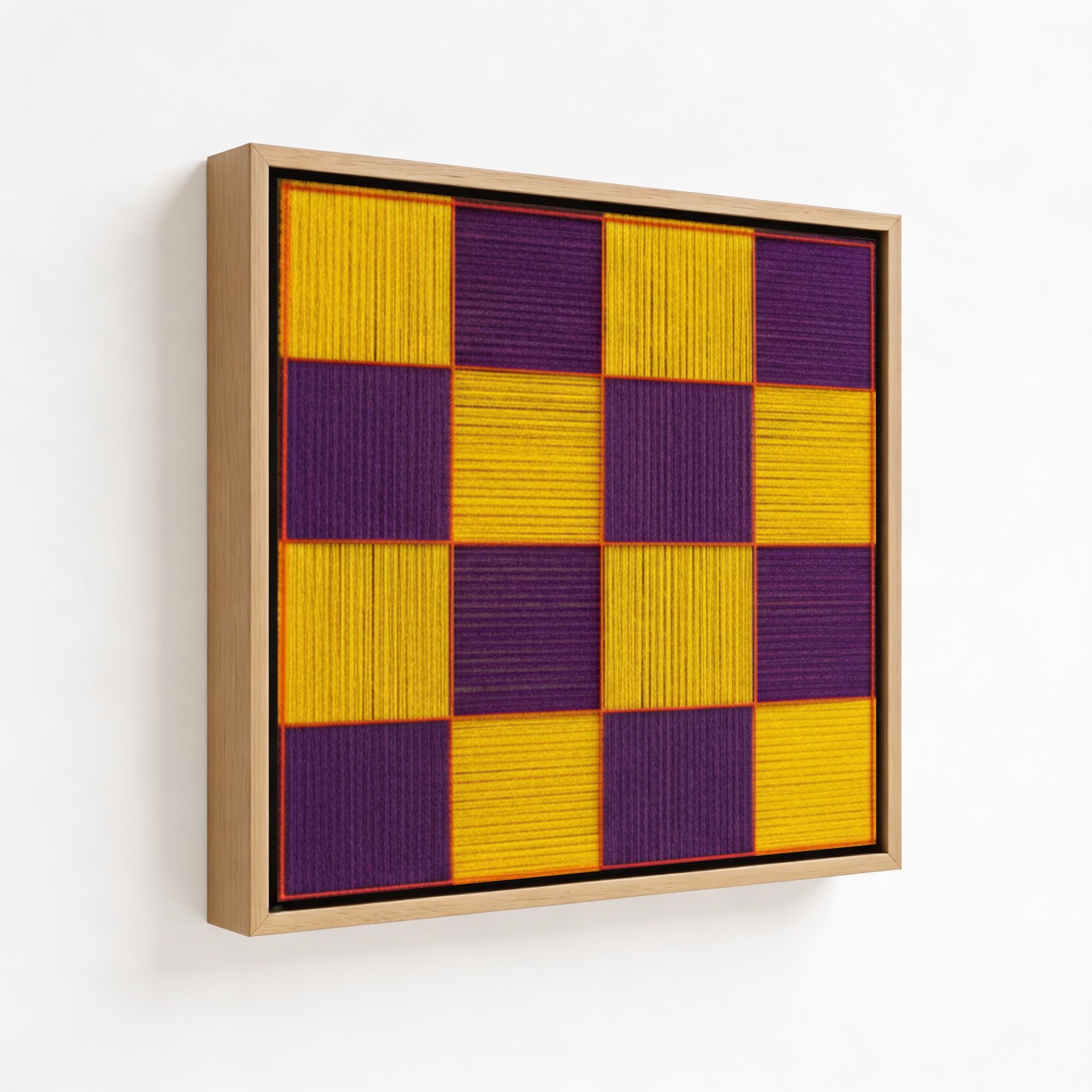 Vibrant Geometric Harmony Macrame Yarn Wall Art - 