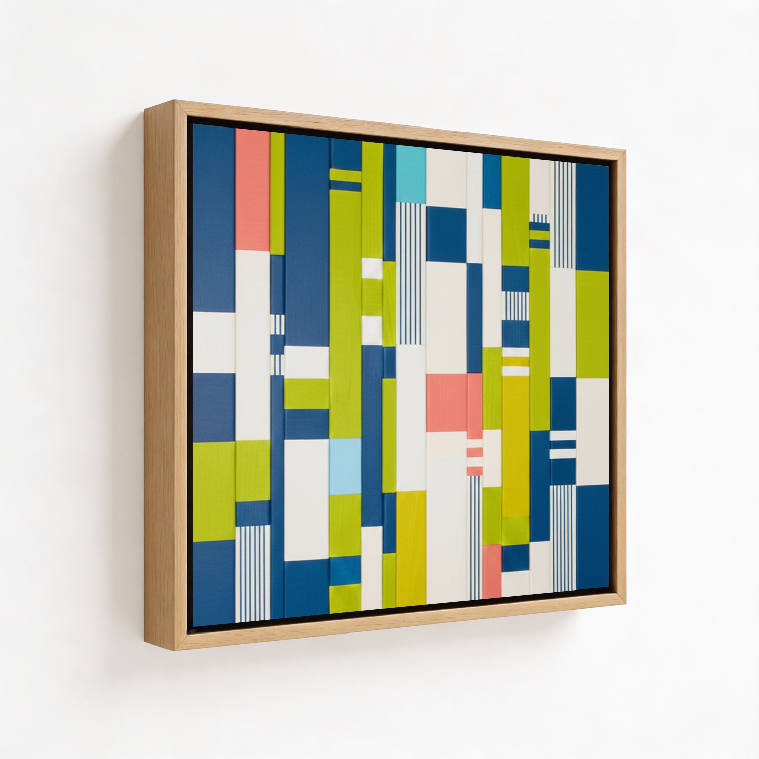 Color Symphony in Geometry Macrame Yarn Wall Art - 