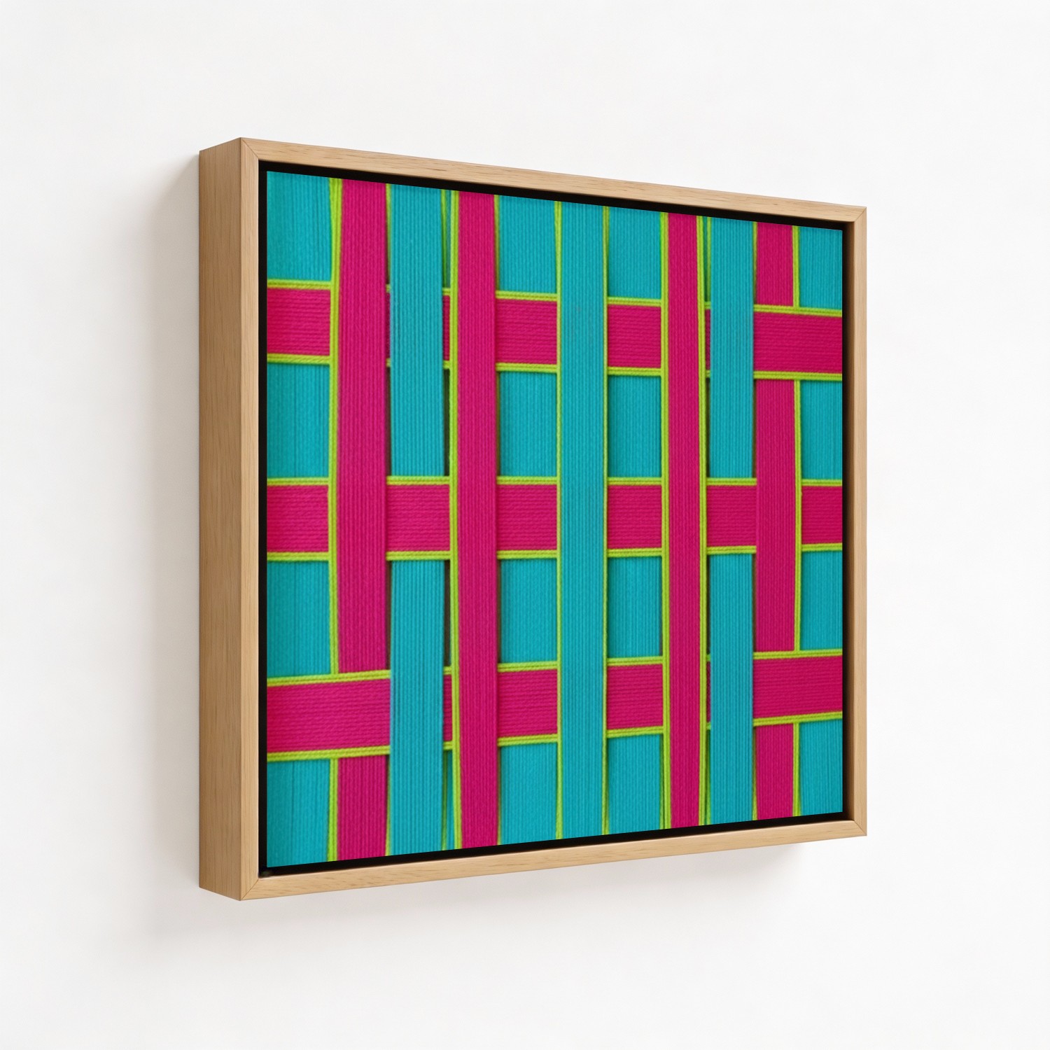 Vibrant Intersection Harmony Macrame Yarn Wall Art