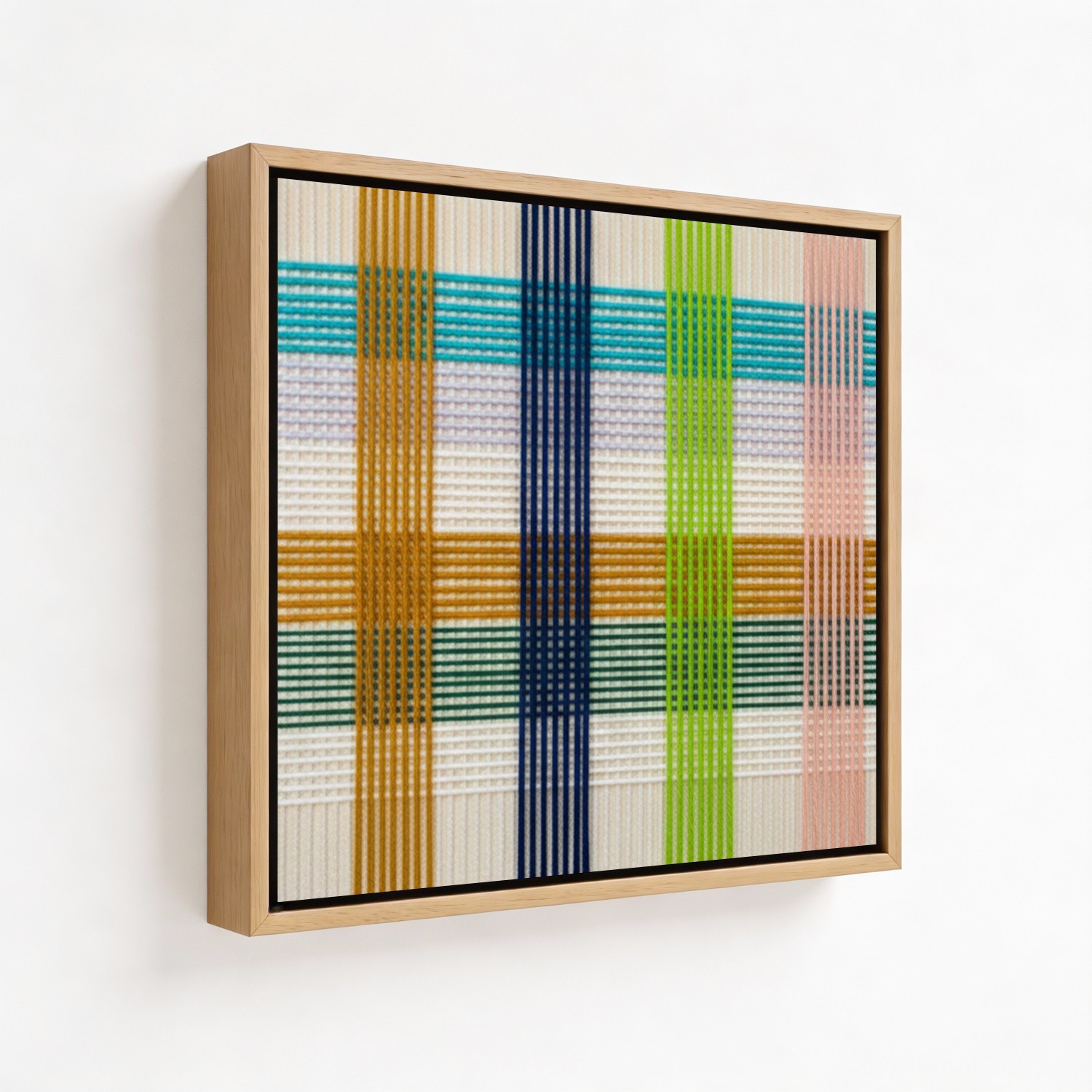 Vibrant Lines of Harmony Macrame Yarn Wall Art - C