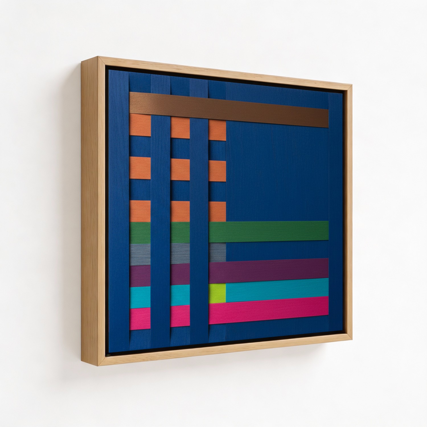 Chromatic Geometry Dreams Macrame Yarn Wall Art - 