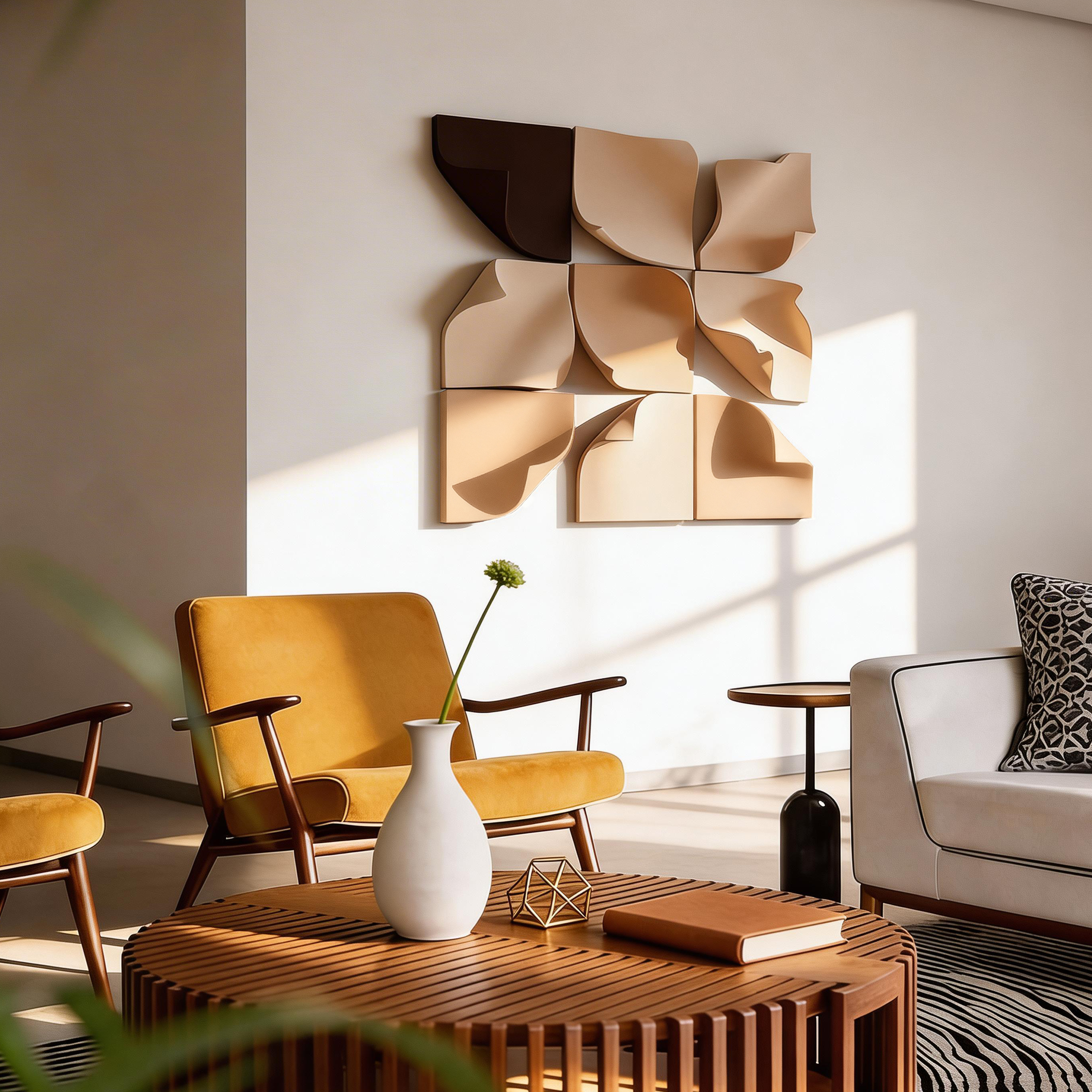 Contemporary Folded Surface Sculpture - Quiet Waves