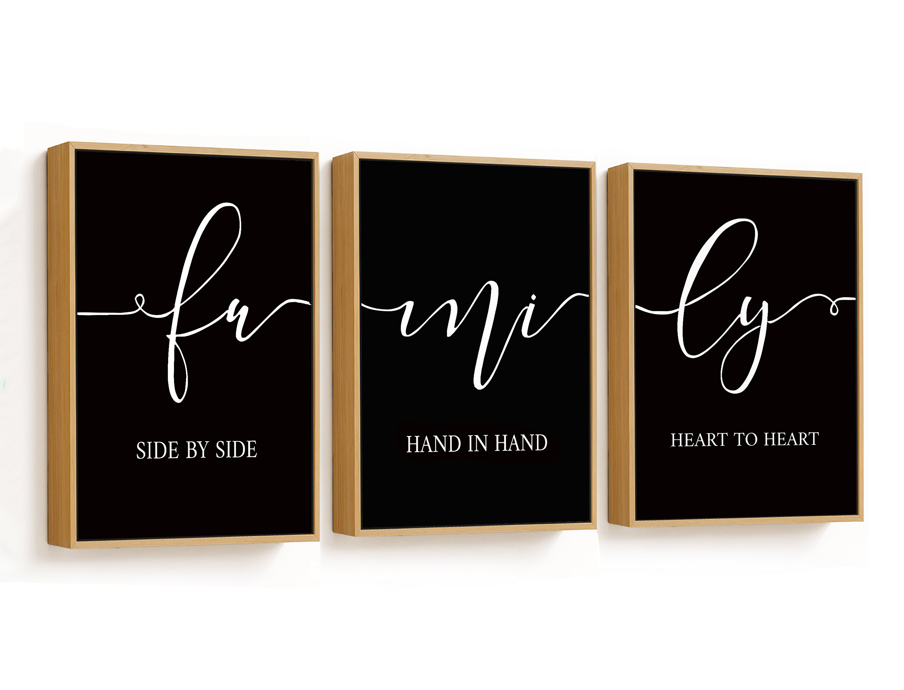 Set of 3 Family Quote - CHOOSE SIZE: Choose how bi