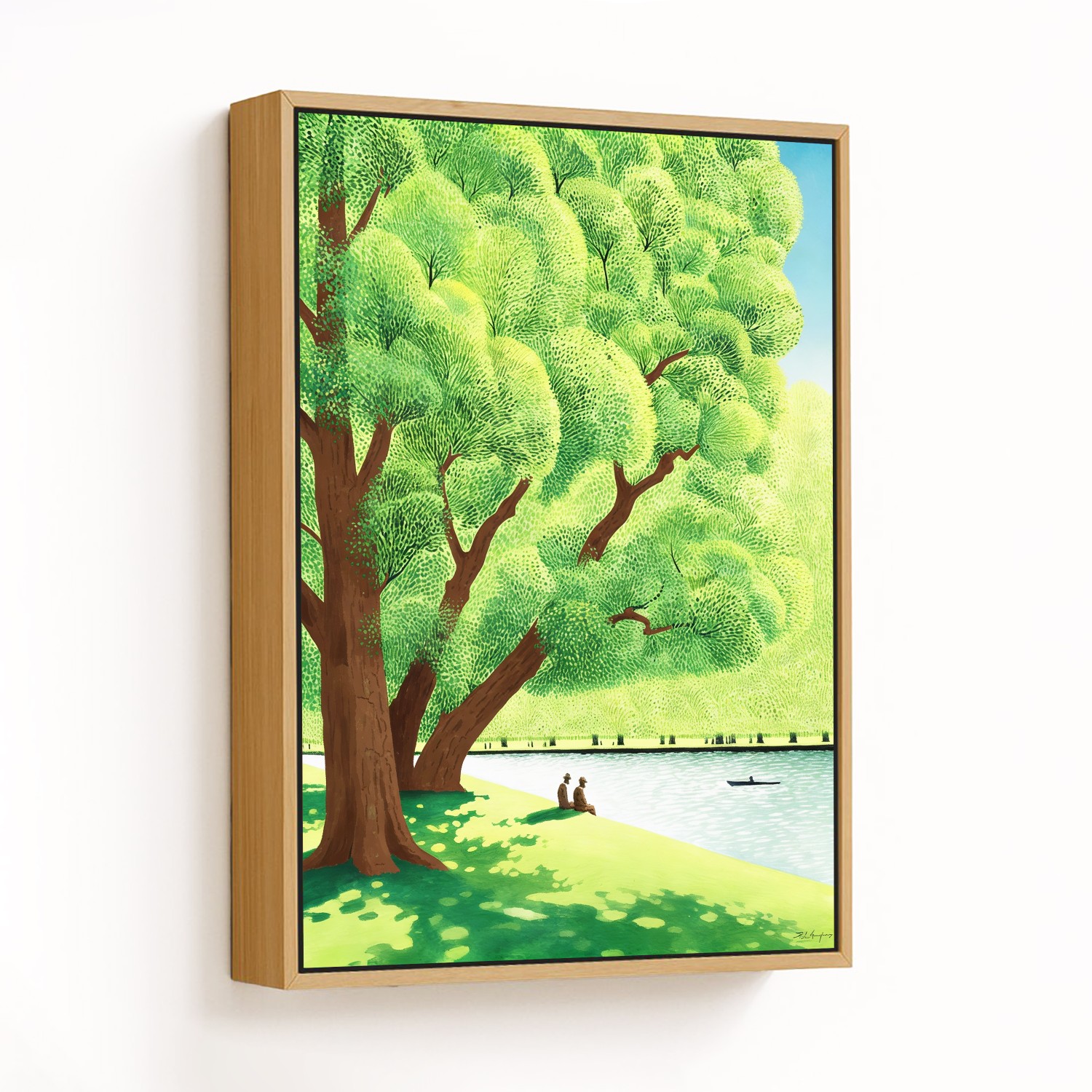 Tranquil Waterscape Under Verdant Canopy - CHOOSE 