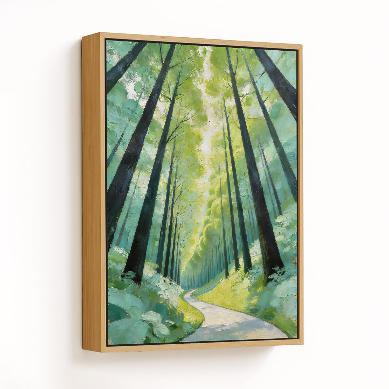 Tranquil Green Pathway Through the Forest - CHOOSE