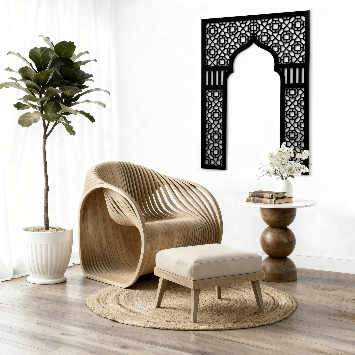 A Contemporary Hand-Finished Architectural Wall Relief
