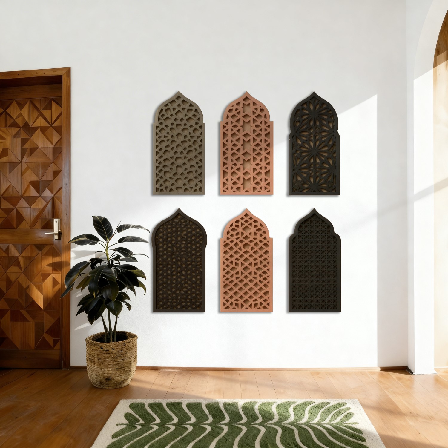 Shahi Rang Aangan - Handcrafted 3D Jharokha wall a