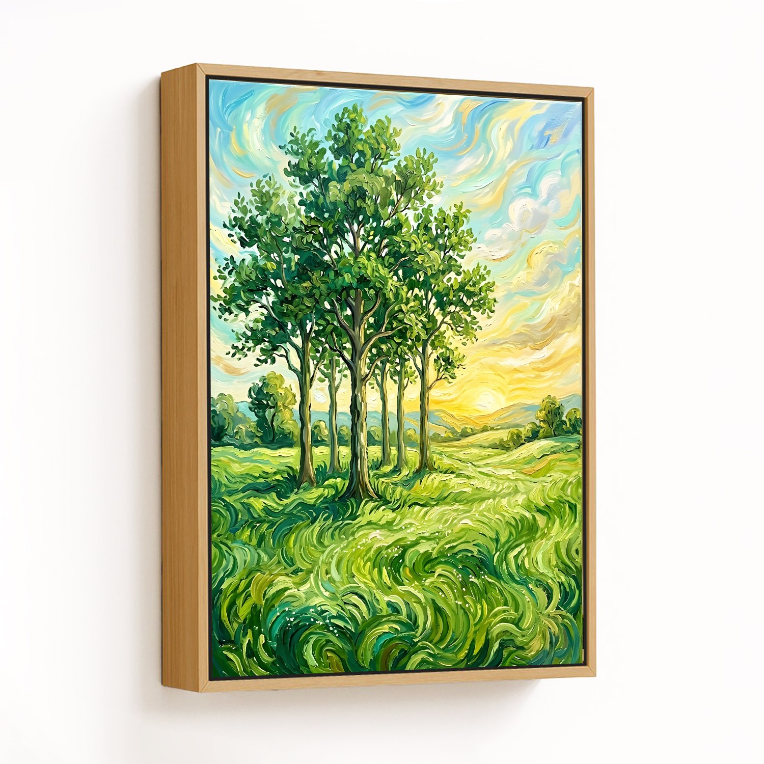 Swirling Symphony in Green - CHOOSE SIZE: Choose h