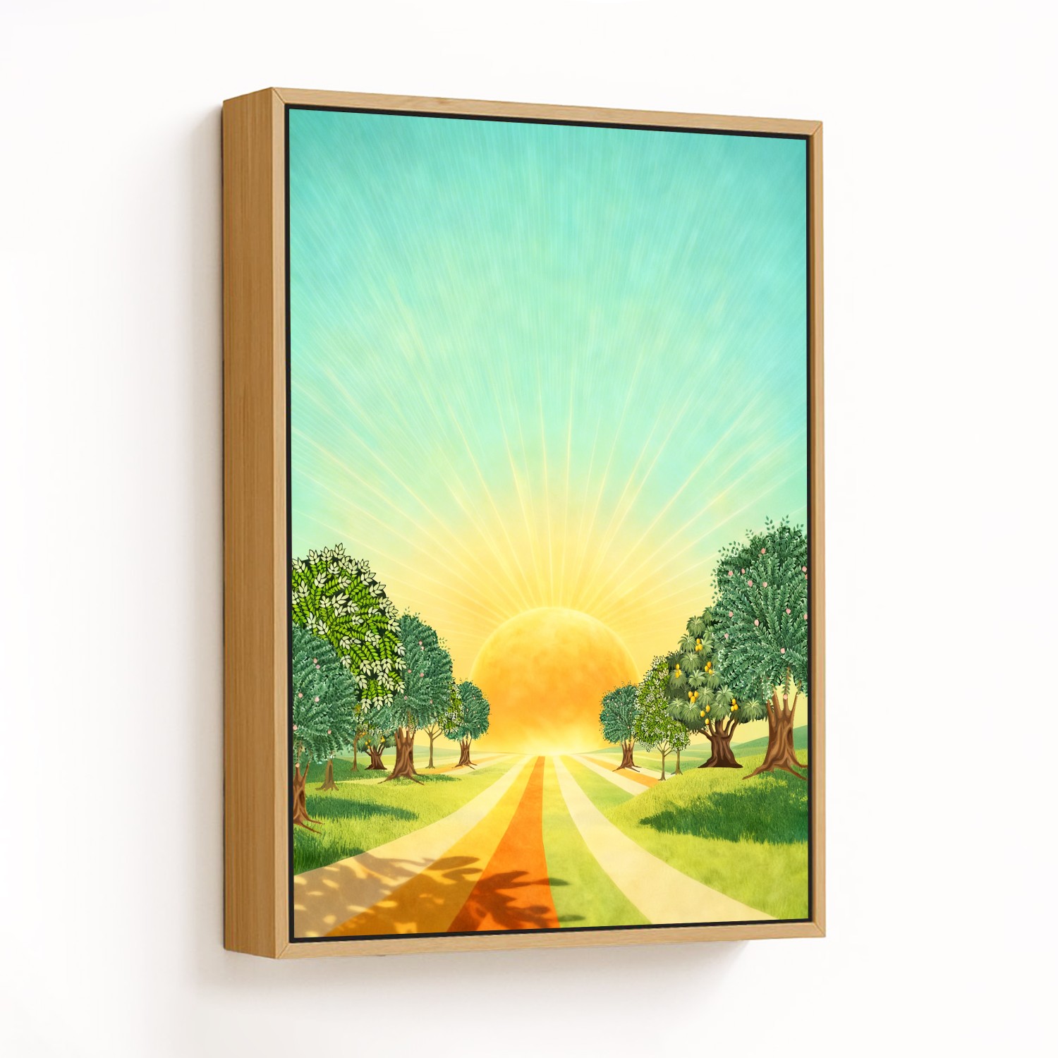 Serene Sunrise Over Lush Path - CHOOSE SIZE: Choos
