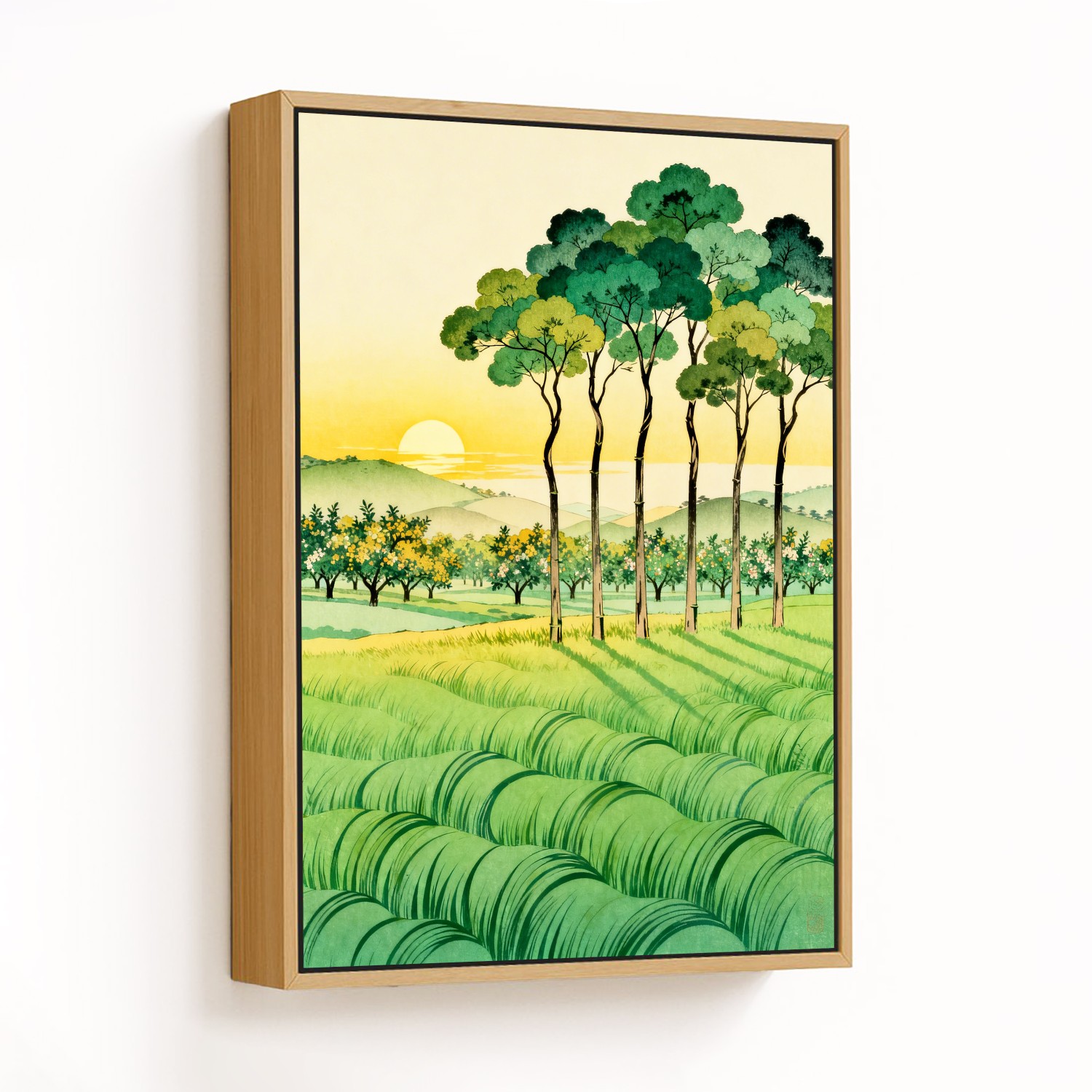 Sunlit Serenity with Rolling Greens - CHOOSE SIZE: