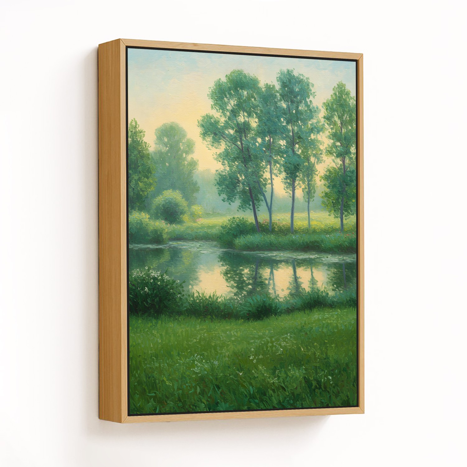 Tranquil Reflections in Verdant Bliss - CHOOSE SIZ