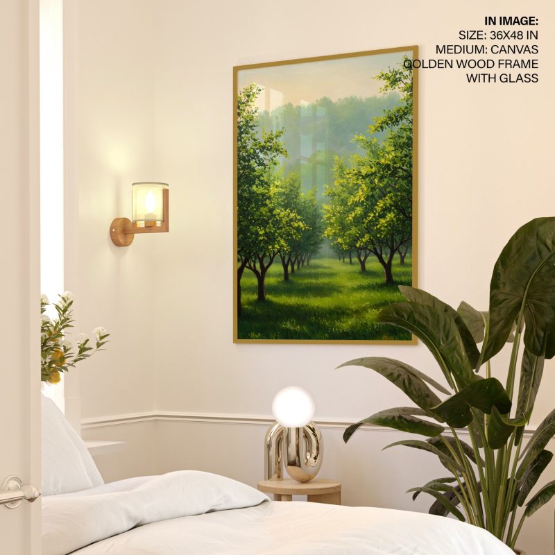 Green Orchard Path Vastu Painting