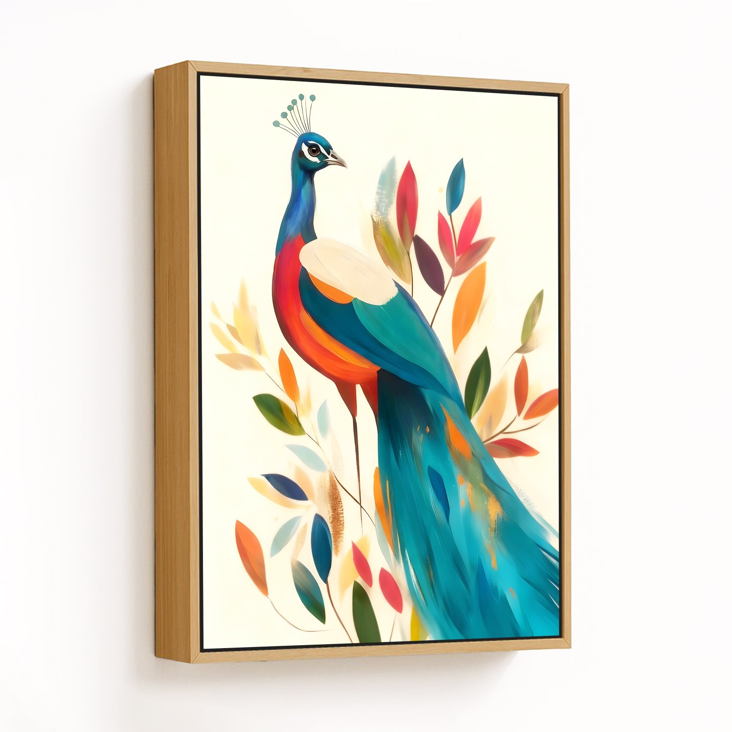 Vibrant Peacock Symphony - CHOOSE SIZE: Choose how
