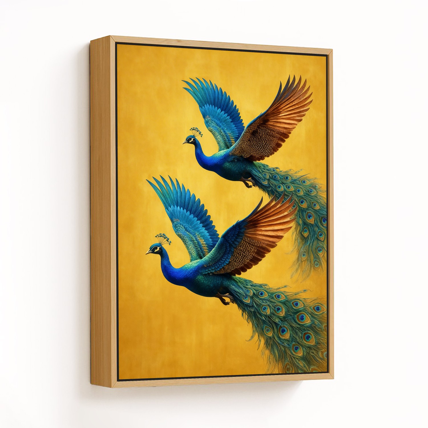 Graceful Flight of Vibrant Peacocks - CHOOSE SIZE: