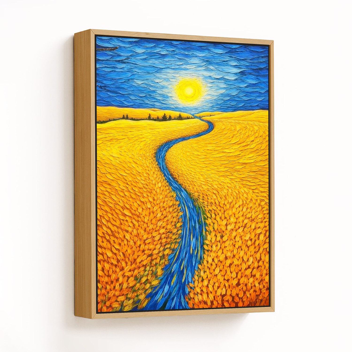 Radiant Sunrise Over Blue River - CHOOSE SIZE: Cho