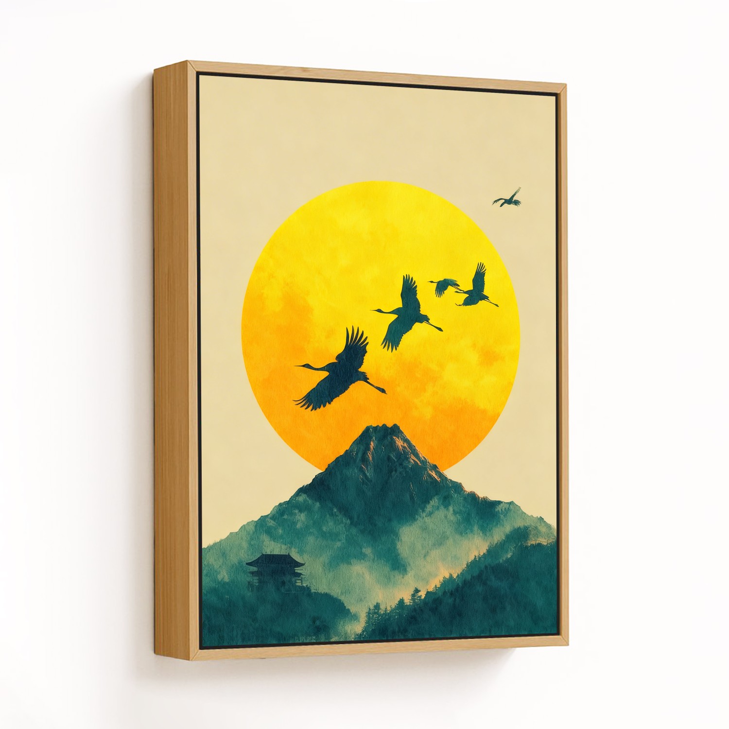 Sunlit Aviary Over Mountains - CHOOSE SIZE: Choose