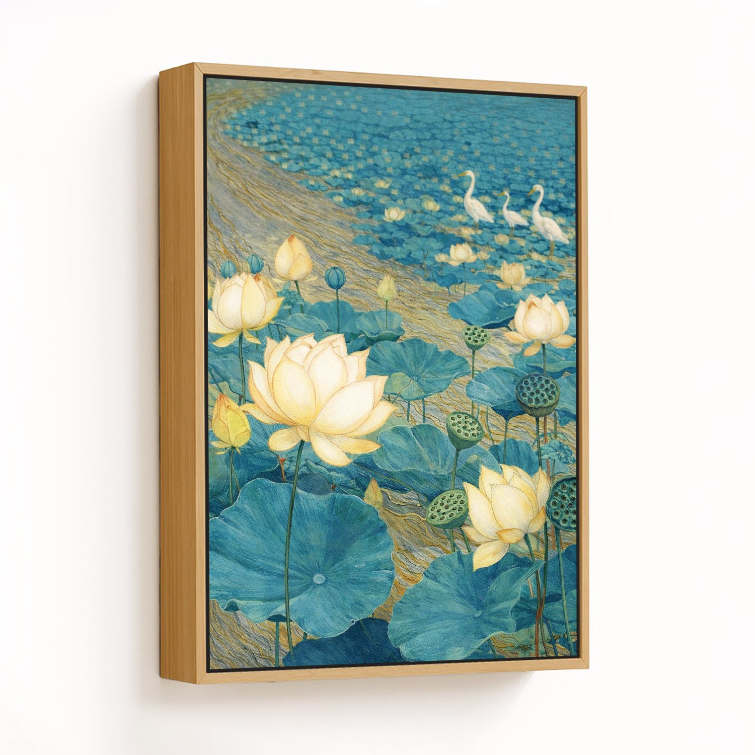 Tranquil Blue Lotus Reverie - CHOOSE SIZE: Choose 