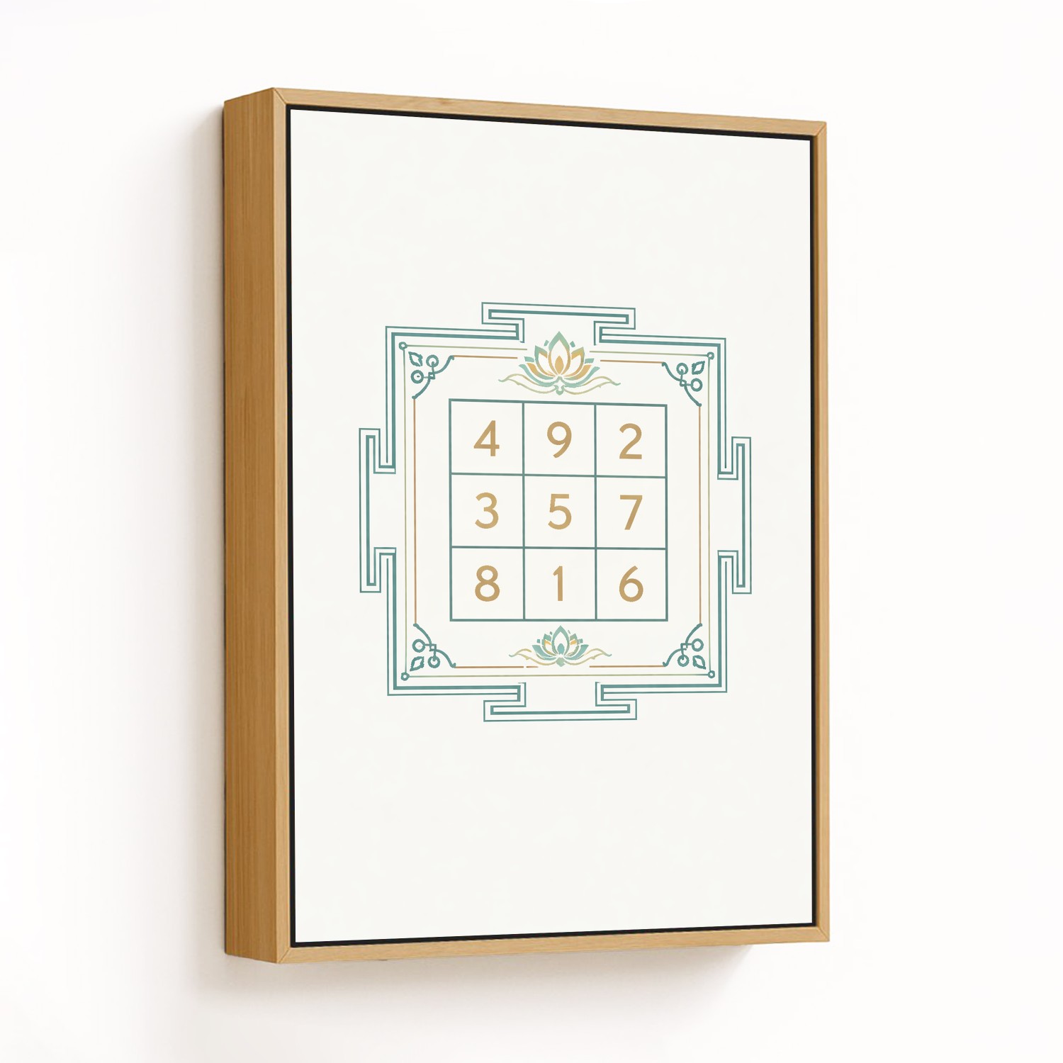 Modern Kuber Numeric Yantra - CHOOSE SIZE: Choose 