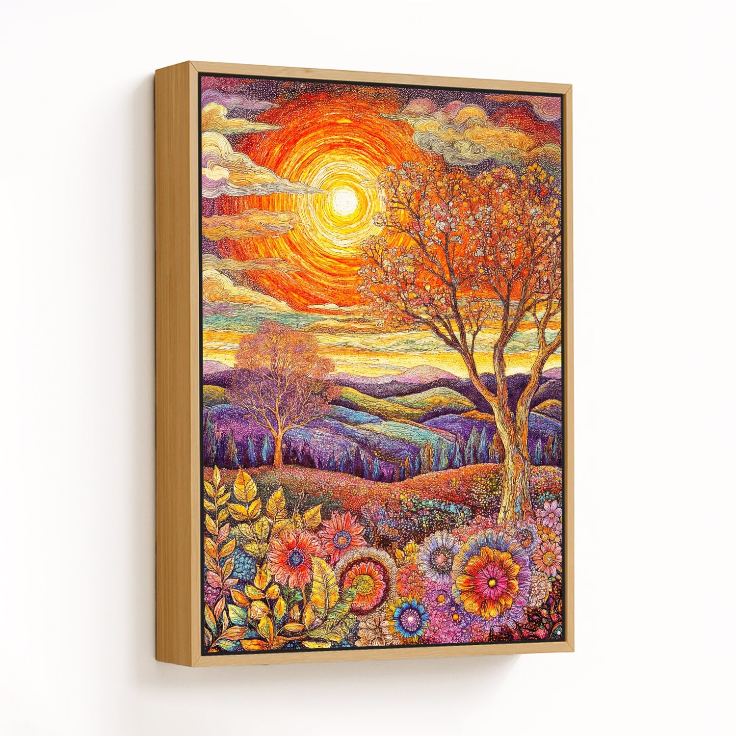 Radiant Sunset Symphony Over Vibrant Hills - CHOOS