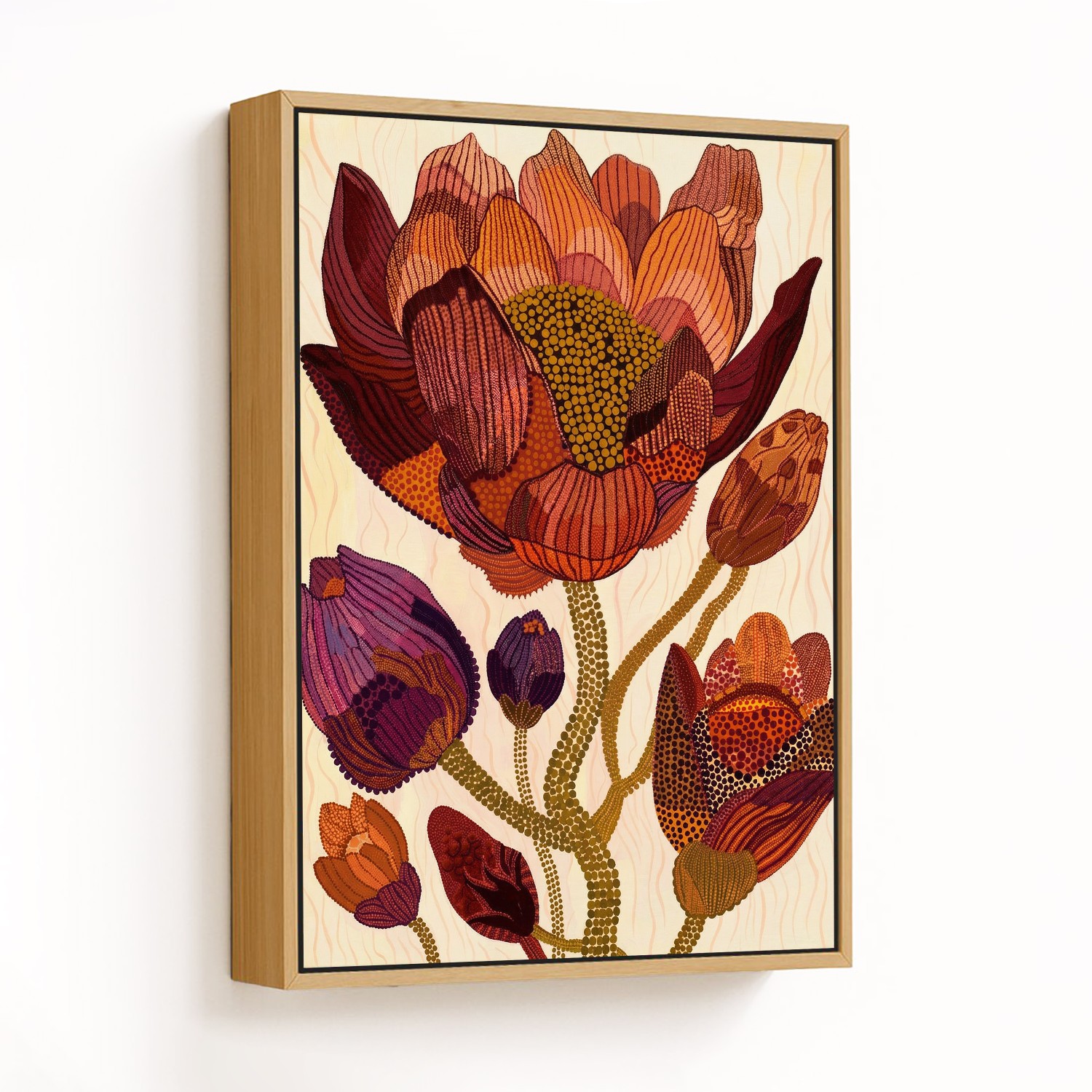 Canvas of Vibrant Floral Whimsy - CHOOSE SIZE: Cho