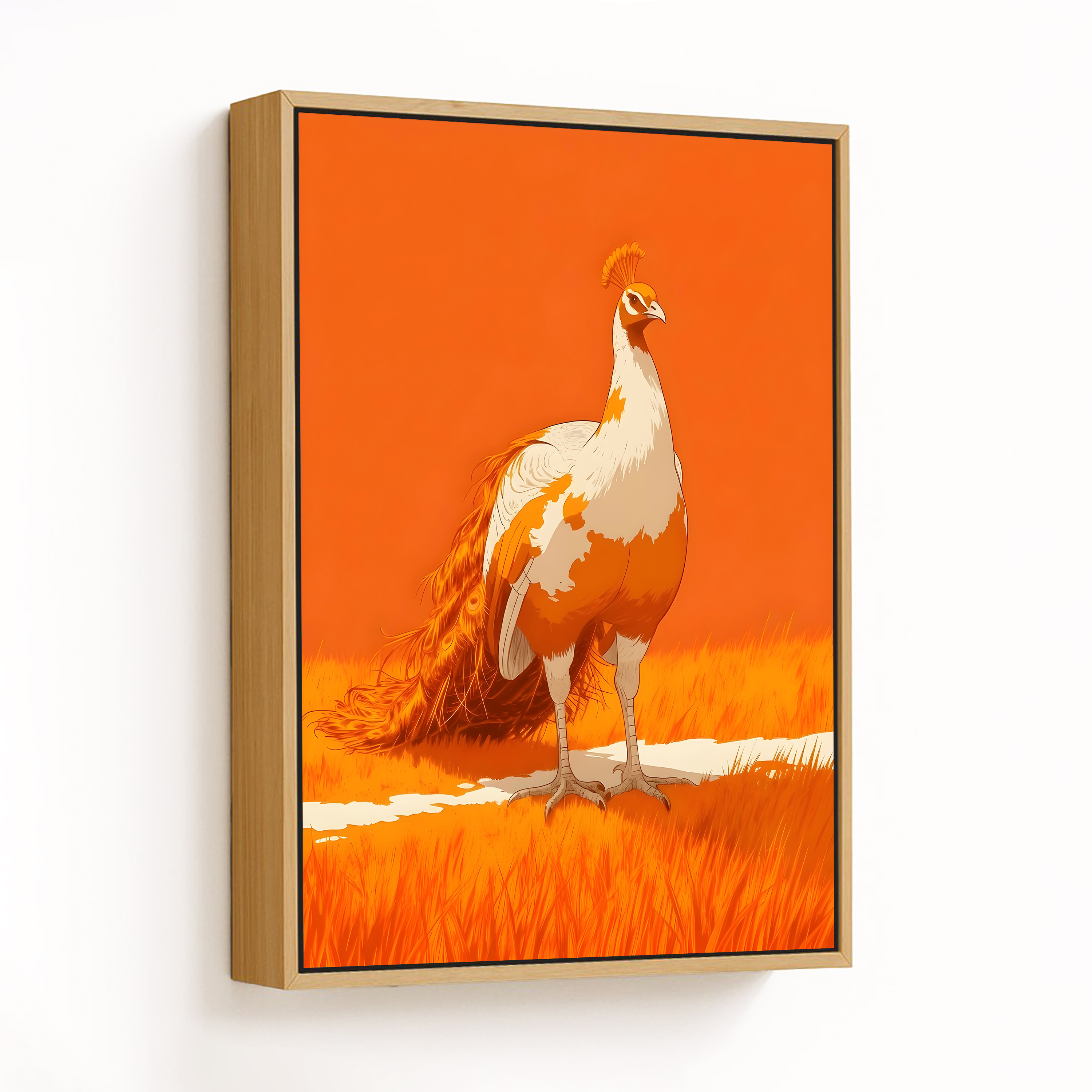 Harmony of the Orange Peacock - CHOOSE SIZE: Choos