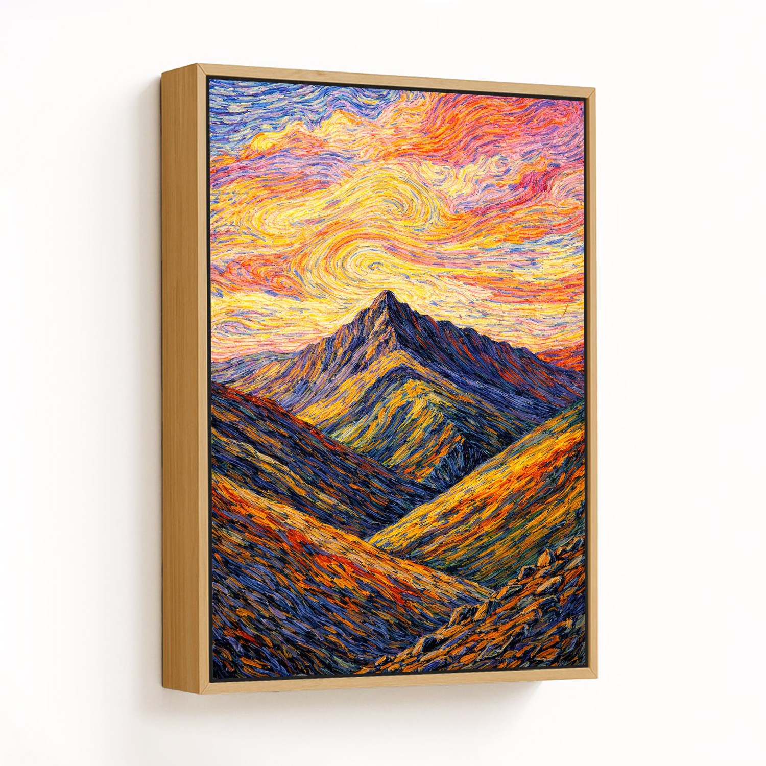 Vibrant Mountain Vista with Swirling Hues - CHOOSE