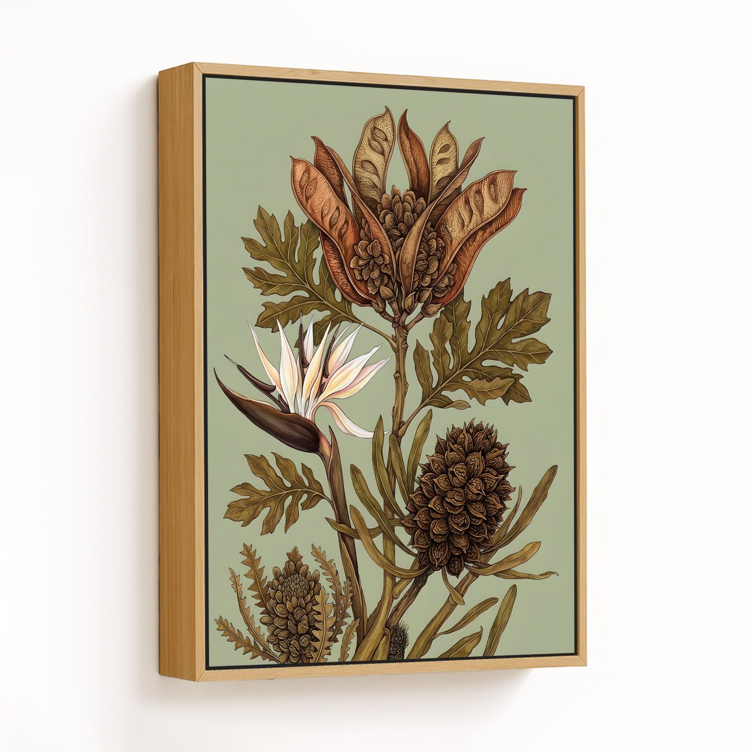 Verdant Symphony in Earth Tones - CHOOSE SIZE: Cho