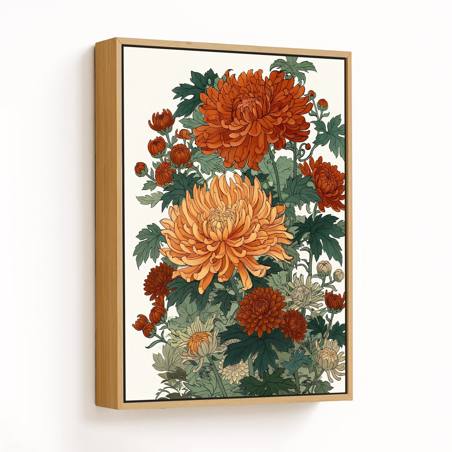 Sunset Blooms in Verdant Harmony - CHOOSE SIZE: Ch
